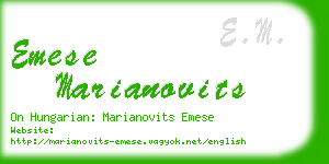 emese marianovits business card